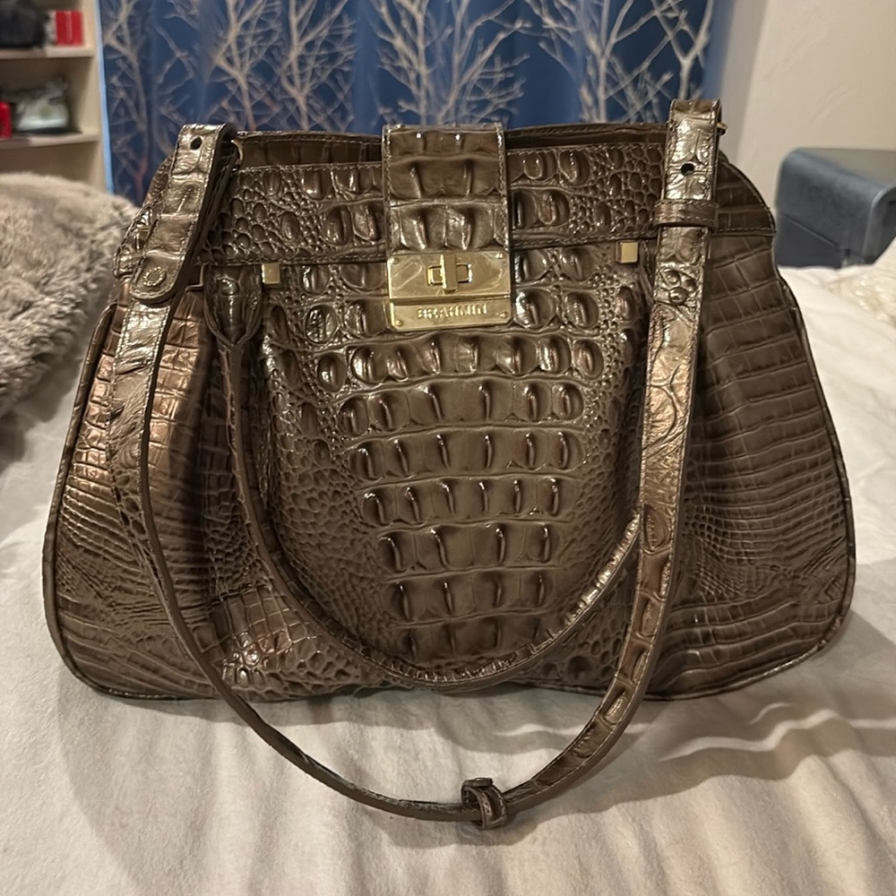 Brahmin Laura Satchel in pewter, Melbourne collection, New With Tags! 🤠